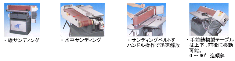 木工機械・横型サンダー